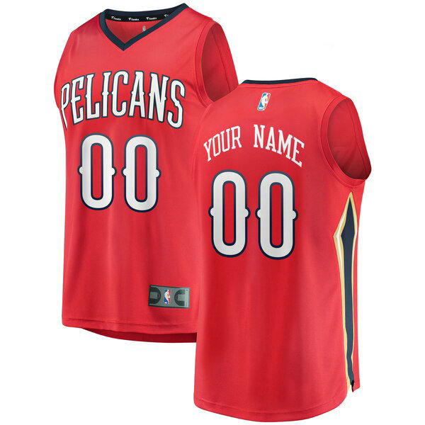 Maillot New Orleans Pelicans Homme Custom 0 Statement Edition Rouge
